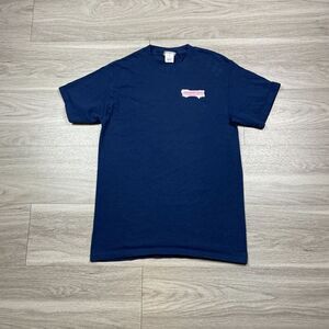 Vineyard Vines Shirt Mens Small Blue Happy Holidays Christmas Graphic